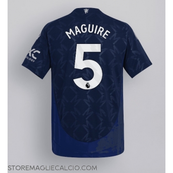 Manchester United Harry Maguire #5 Maglia Gara Trasferta Repliche 2024-25 Maniche Corte